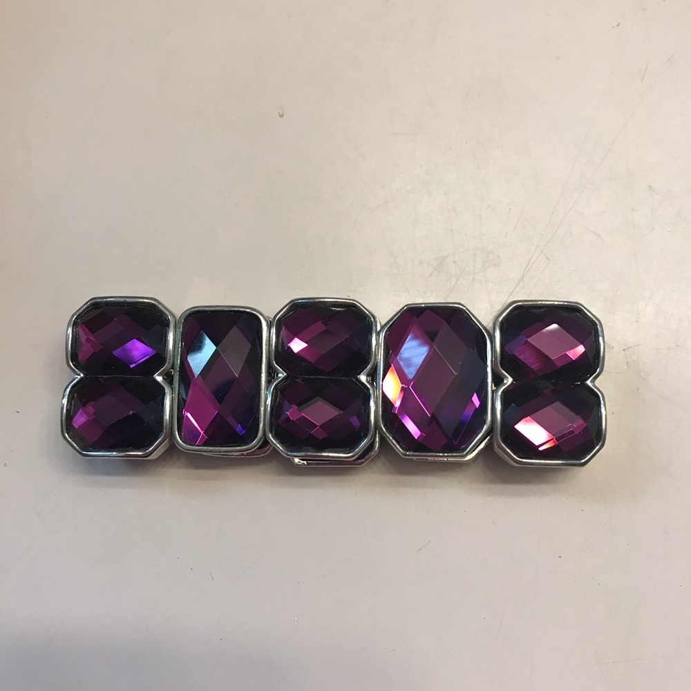 Large purple rhinestone bracelet